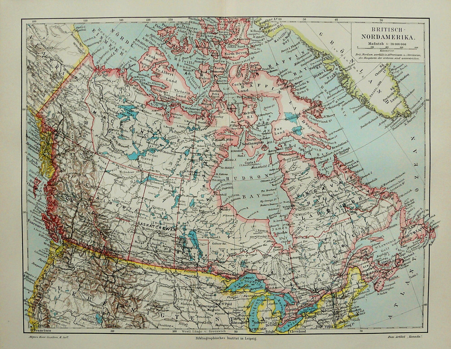 canada old map