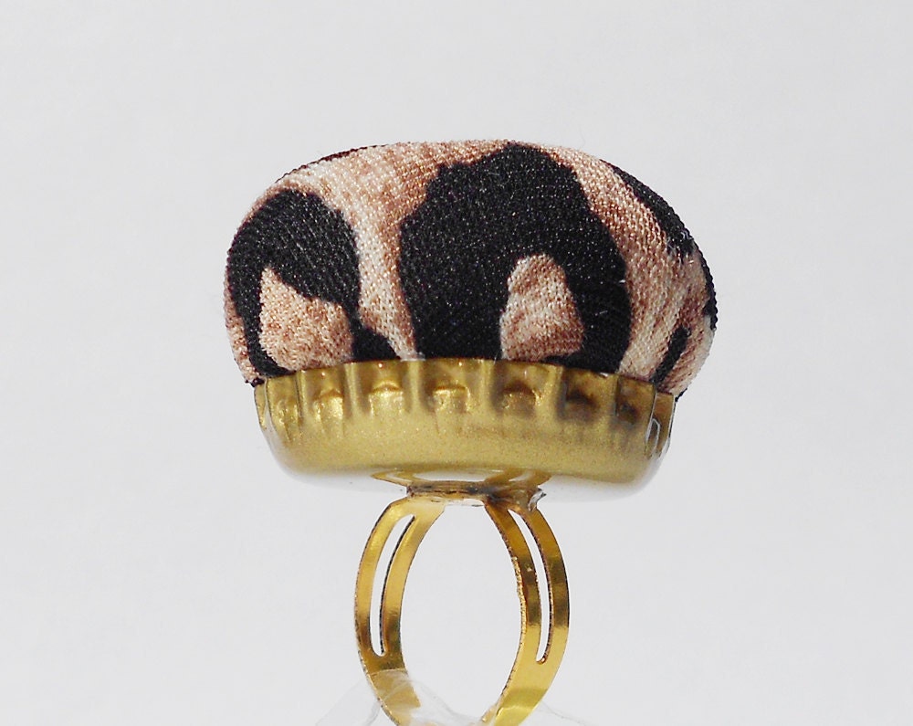 Ring Pincushion Animal Print