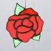 Stained Glass Rose, Red Rose Sun Catcher Ornament...Reserved for Sara. 1 of 2