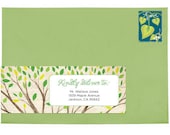 DIY Printable Tree Leaves Wrap Around Address Label