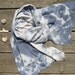 hand-dyed blue and white scarf, lightweight cotton
