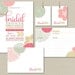 Printable Bridal Shower Invitation Party Pack - Modern Floral Design in neutrals and a splash of pink