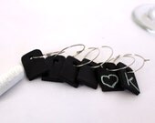 Chalkboard Wine Charms Wedding Stemware Charms Customize Your Glasses set of 6