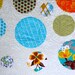 Modern Appliqued Circles Quilt Baby blanket or Lap Quilt
