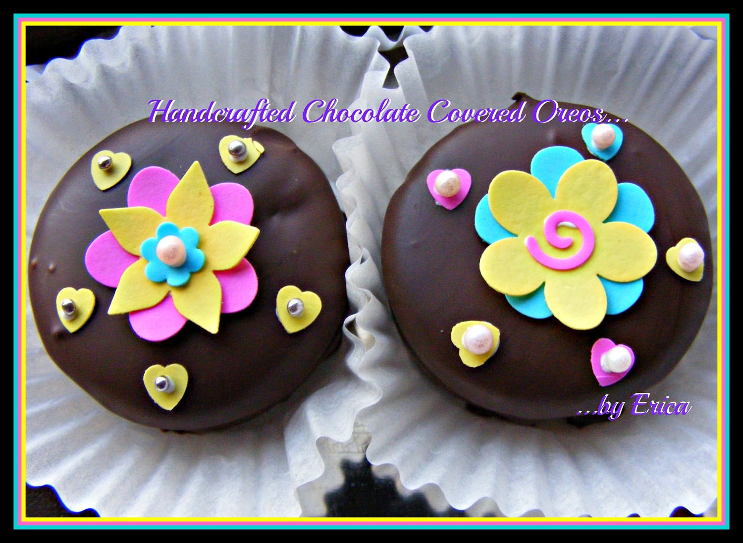 Gourmet CHOCOLATE Covered OREO COOKIES  Homemade Personalized custom favors wedding shower party event One of a Kind