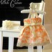shabby chic baby dress peach and cream crochet baby girls halter dress newborn, baby, girls