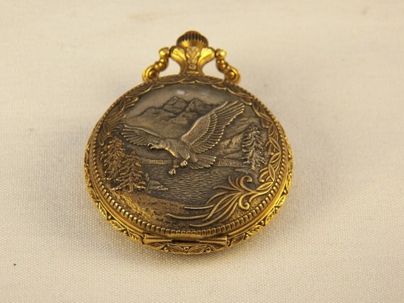 Vintage Swiss Majestron Quartz Pocket Watch by