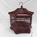 Vintage Wood Hanging Bird Cage- Cottage Home Decor- Ornamental Wood crafted Decoration