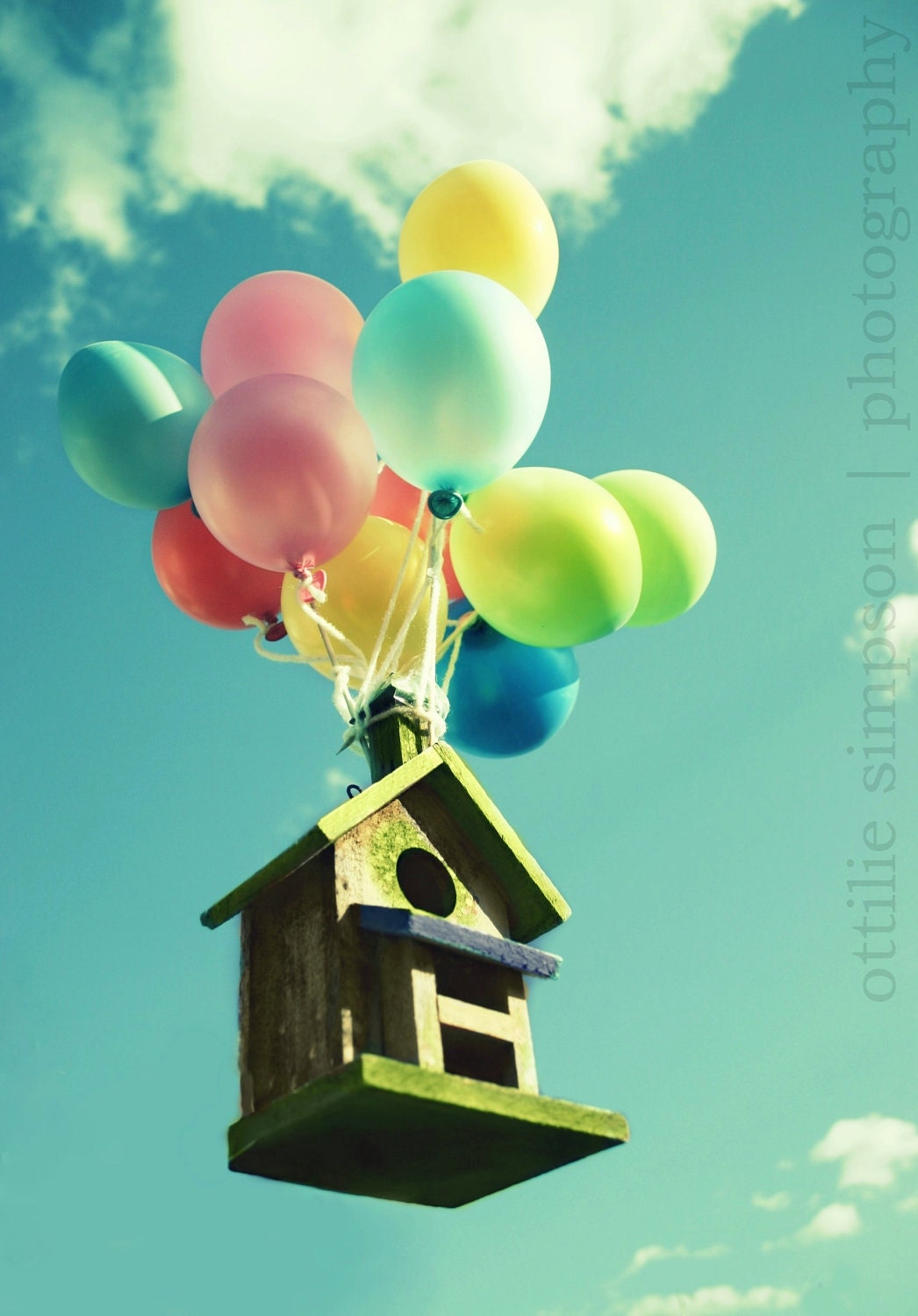Flying Balloon House - Fine Art 10'' x 7'' Photographic Print