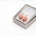 Pastel Peach Crochet Earrings. Spring fashion. Handmade textile jewelry by MagazinIL.