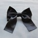 Big Classic Black Hair Bow Clip/Barrette - 4.5 inches/11.5cm - made with 1.5 inches/3.8cm Satin Ribbon