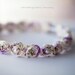 Baby Beaded Halo, Newborn Photo Prop, Baby Girl Beaded Headband, Newborn Rose Headband in White, Purple, Olive
