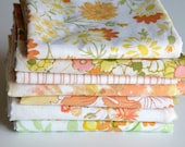 Vintage Sheet Fat Quarter Bundle - Yellow and Orange