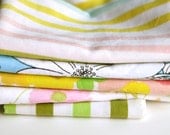 Vintage Sheet Scraps Bundle - Not Quite Fat Quarter - NQFQ