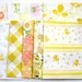 Vintage Sheet Charm Pack - Yellow, Gold, Orange, White - Fifty 6.5" Charms