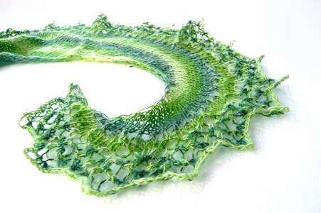 Green woman scarf - spring fashion