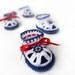 Baby sandals, Crochet Baby Booties - Crochet Baby Sandals - sailor Sandals, blue, white, red, nautical