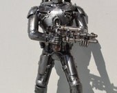 Hand Made BOBA FETT 12 inches Recycled Scrap Metal