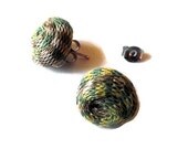 Batik Yarn Swirl Stud Earrings