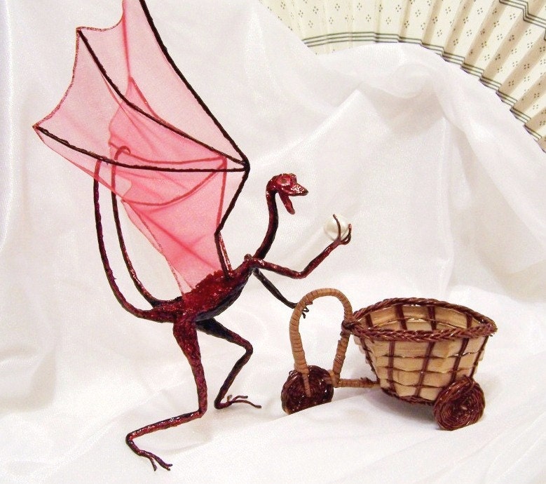 Dragon Art Doll: Reggie & his Hoard - Red / Black Dragon