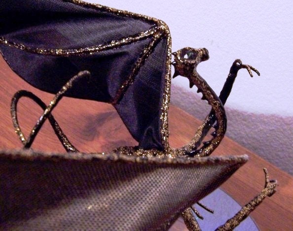 Dragon Art Doll: Disco Dancing Black & Gold Dragon
