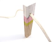 RECLAIMED WOOD JEWELRY Boho Necklace Painted Wood Necklace Nature Necklace