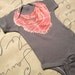Grey Onesie with Red and Orange Hipster Scarf