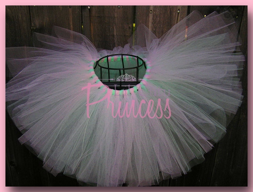 Lauren - Light Pink and Mint Green Tutu - Available in Infant, Toddler, Girls, Teenager and Adult Sizes