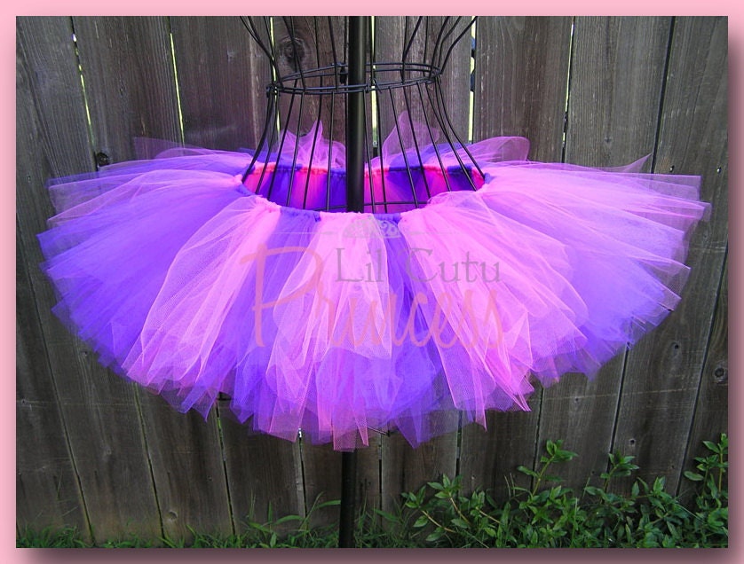 Ashley - Neon Shocking Pink and Purple Tutu - Rave - Dance - Club - Party - Available in Infant, Toddler, Girls, Teenager and Adult Sizes
