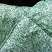 Baby Crib Quilt / Pillow Bedspread Blanket Unique Unisex Homemade Green and White (machine wash)