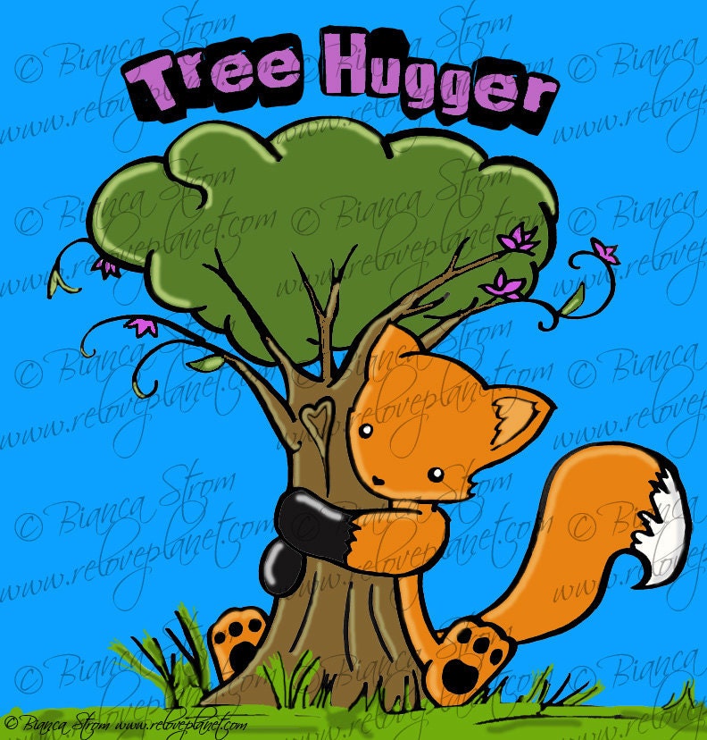 ReLove Plan.et - Tree Hugger Fox 5x7 Art Print