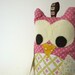 Owl Rattle - Stuffed Toy Plushie - Baby Rattle