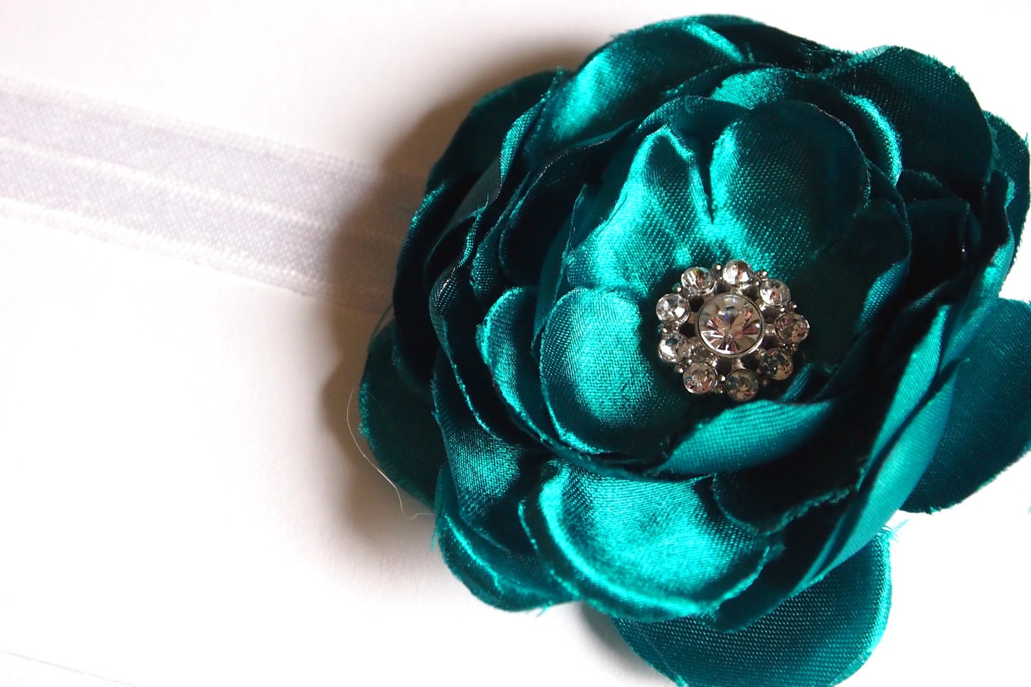 Teal Green Baby Headband - Infant Headband - Baby Girl Headband -  Photography Prop