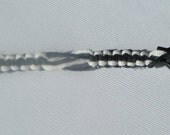 Black and white Organic Hemp choker with Black stars- LAST CHANCE