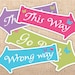 Alice in Wonderland Whimsical Arrow SIgns