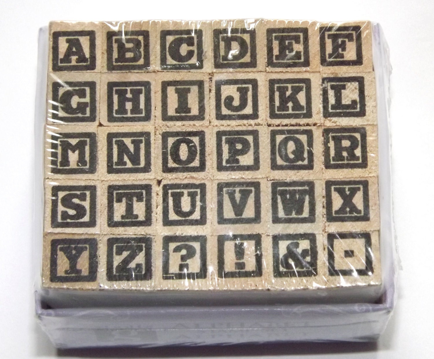 ABC's Upper Case Baby Block Rubber Stamp Set Studio G