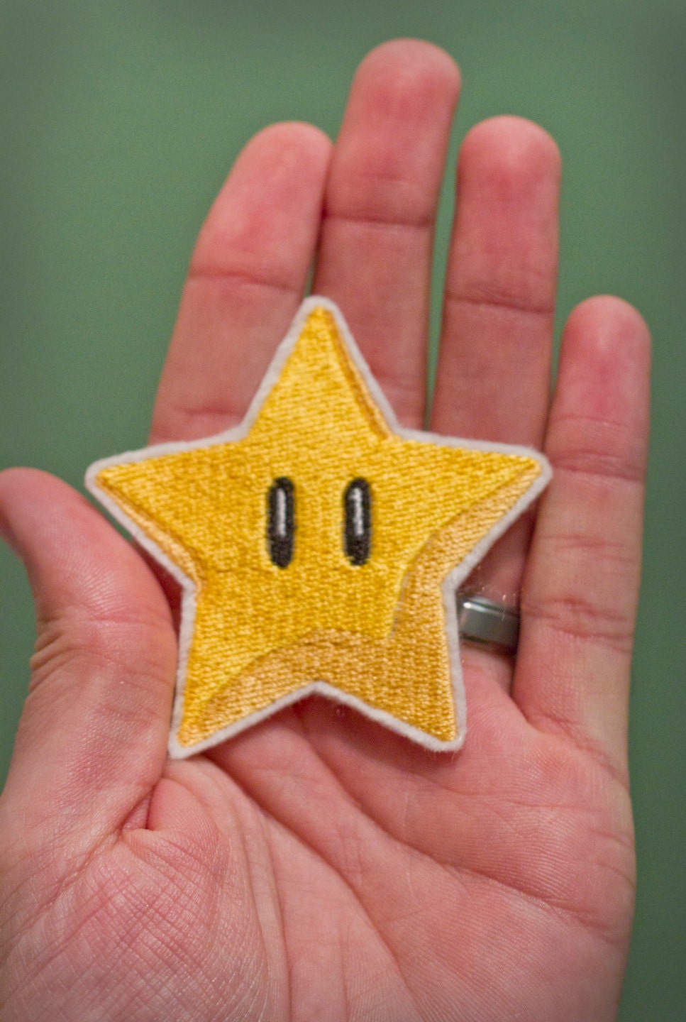 STAR POWER-- Embroidered Iron-on Nintendo Throwback NES Invincibility Star Mario Brothers
