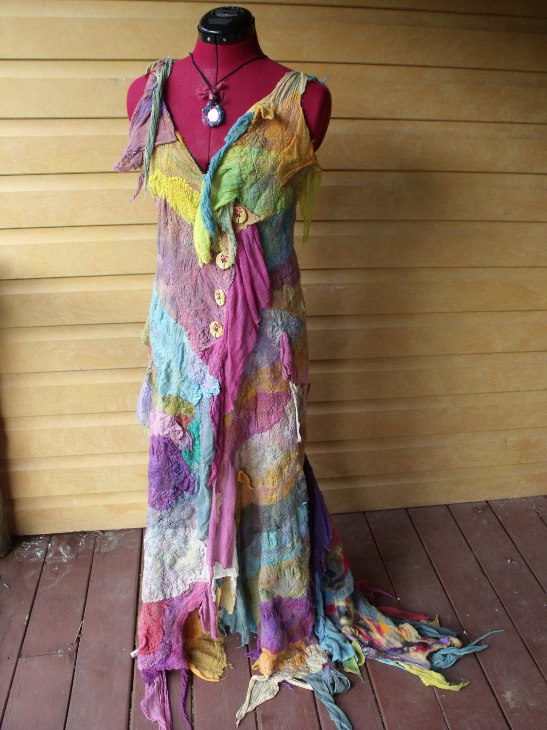 Felted organic dress