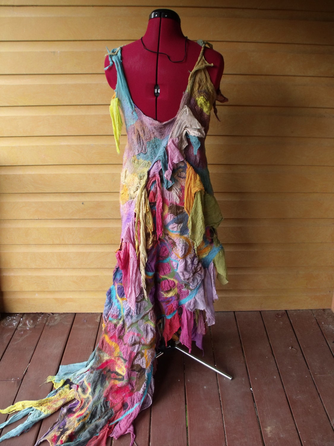 Felted organic dress