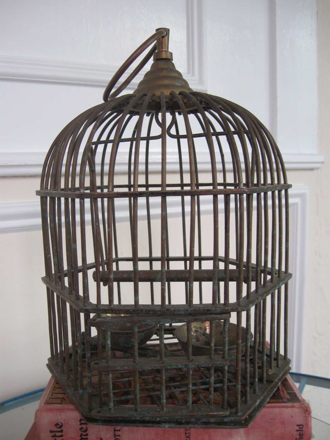 Vintage Brass Birdcage