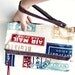 Stamp Marks Zipper Pouch, Airmail Stamps Pouch, Laminated Pouch