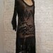 20s Silky Fringey Crochet Flapper Dress
