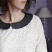 Peter Pan collar dark gray removable, double