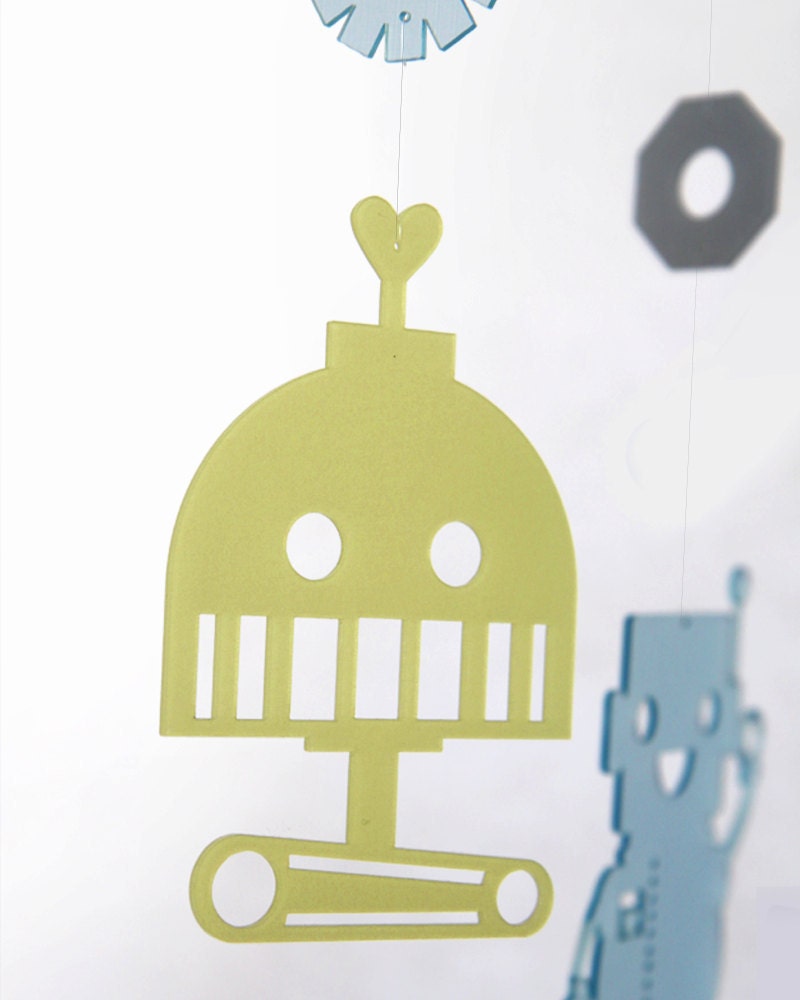 Robot Love Mobile in Recycled Eco Plastic