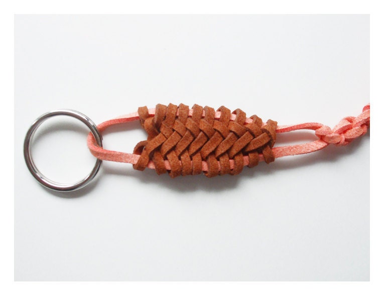 KEYRING / brown pink