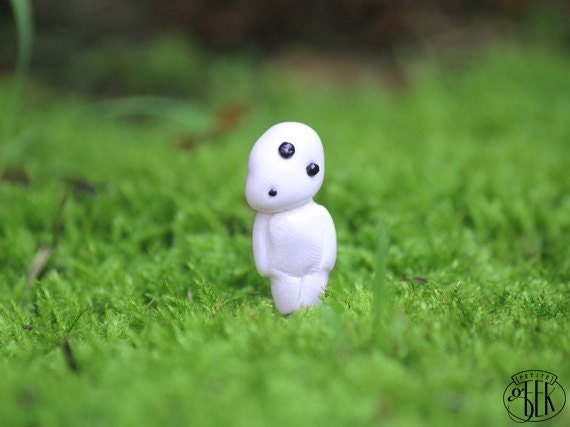 Tree Spirit - Studio Ghibli inspired Miniature Plant Stake for Planters or Terrariums.