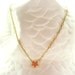 Tiny Star Necklace - Matte 14k Gold Plated Star Charm on Gold Delicate Chain w/ Mint Faceted Bead (also Silver tone available)