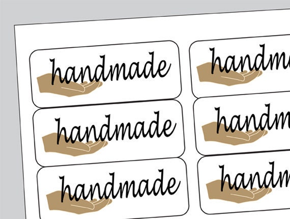 Handmade sticker - printable color label sheet digiital