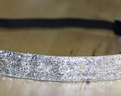 Silver Sparkle Nonslip Headband - 3/4"