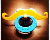 Mustache Pacifier - Blonde Handlebar
